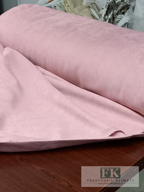 MATERIAł , TKANINA ZASŁONOWA TYPU VELLUR 300 CM Pudrowy jasny róż