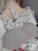 PODUSZKA GŁOWA KRÓLIK zając SZARA 47 CM PODUSZKA GŁOWA KRÓLIK zając SZARA 47 CM