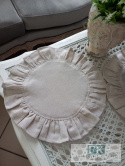 PRZEPIĘKNE PODKŁADKI PODKŁADKA 32X32 CM FALBANY NATURALNE W STYLU FRANCUSKIM ANGIELSKIM SHABBY PROWENSALSKIM PRZEPIĘKNE PODKŁADKI PODKŁADKA 32X32 CM FALBANY NATURALNE W STYLU FRANCUSKIM ANGIELSKIM SHABBY PROWENSALSKIM