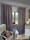 ZASŁONA WZÓR KWIATOWY 140X250 STYL FRANCUSKI VINATGE GLAMOUR
