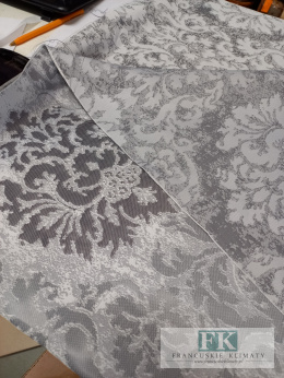 Materiał TKANINA ORNAMENT 150 CM , SZARY , STAL ZASŁONY OBRUSY , GLAMOUR LOFT