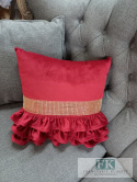 POSZEWKA VELVET - PLUSZ 3 DEKORACYJNE FALBANY , ZŁOTE CYRKONIE POSZEWKA VELVET - PLUSZ 3 DEKORACYJNE FALBANY , ZŁOTE CYRKONIE