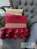 POSZEWKA VELVET - PLUSZ 3 DEKORACYJNE FALBANY , ZŁOTE CYRKONIE POSZEWKA VELVET - PLUSZ 3 DEKORACYJNE FALBANY , ZŁOTE CYRKONIE