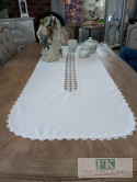 BIEŻNIK GIPIURA 120/ 50 CM BIEL PROWANSJA SHABBY CHIC VINTAGE BIEŻNIK GIPIURA 120/ 50 CM BIEL PROWANSJA SHABBY CHIC VINTAGE