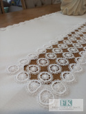 BIEŻNIK GIPIURA 120/ 50 CM BIEL PROWANSJA SHABBY CHIC VINTAGE BIEŻNIK GIPIURA 120/ 50 CM BIEL PROWANSJA SHABBY CHIC VINTAGE