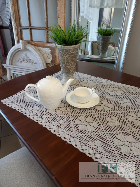 BIEŻNIK NICIANY , LICHWA SZYDEŁKO 60/120 BAWEŁNA tkany klockowo SZYDEŁKOWY