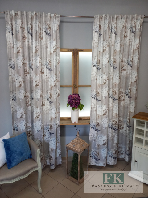 ZASŁONA140/250 WELWET VELVET - PLUSZ KWIATY NOWOŚĆ