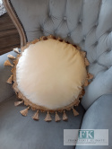 EKSLUZYWNA PODUSZKA fi 50 CM KREM, VELVET welwet chwosty EKSLUZYWNA PODUSZKA fi 50 CM KREM, VELVET welwet chwosty