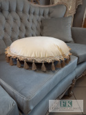 EKSLUZYWNA PODUSZKA fi 50 CM KREM, VELVET welwet chwosty EKSLUZYWNA PODUSZKA fi 50 CM KREM, VELVET welwet chwosty