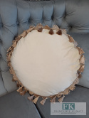 EKSLUZYWNA PODUSZKA fi 50 CM KREM, VELVET welwet chwosty EKSLUZYWNA PODUSZKA fi 50 CM KREM, VELVET welwet chwosty