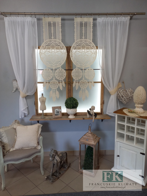 KPL. FIRANA PODWIĄZYWANA + 2 ŁAPACZE SNÓW PANEL KREM wys: 160 LOFT, BOHO KPL. FIRANA PODWIĄZYWANA + 2 ŁAPACZE SNÓW PANEL KREM wys: 160 LOFT, BOHO