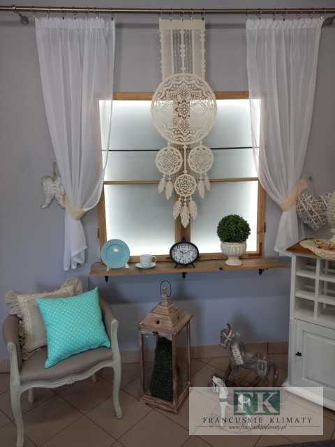 KPL. FIRANA PODWIĄZYWANA + ŁAPACZ SNÓW PANEL KREM wys: 160 LOFT, BOHO KPL. FIRANA PODWIĄZYWANA + ŁAPACZ SNÓW PANEL KREM wys: 160 LOFT, BOHO