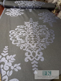 Materiał TKANINA ZASŁONOWA DWUSTRONNA ORNAMENT 180 CM , SZARY , STAL niebieski jasny odcień Materiał TKANINA ZASŁONOWA DWUSTRONNA ORNAMENT 180 CM , SZARY , STAL niebieski jasny odcień