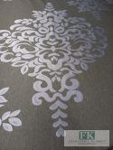 Materiał TKANINA ZASŁONOWA DWUSTRONNA ORNAMENT 180 CM , SZARY , STAL niebieski jasny odcień Materiał TKANINA ZASŁONOWA DWUSTRONNA ORNAMENT 180 CM , SZARY , STAL niebieski jasny odcień