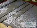 Materiał TKANINA ZASŁONOWA DWUSTRONNA ORNAMENT 180 CM , SZARY , STAL niebieski jasny odcień Materiał TKANINA ZASŁONOWA DWUSTRONNA ORNAMENT 180 CM , SZARY , STAL niebieski jasny odcień