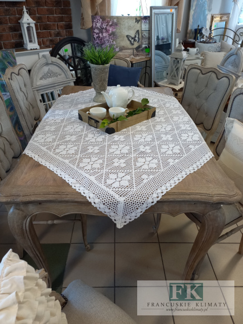 OBRUS NICIANY 120 / 120 CM , BIEL 100 % BAWEŁNA tkany klockowo SZYDEŁKOWY OBRUS NICIANY 120 / 120 CM , BIEL 100 % BAWEŁNA tkany klockowo SZYDEŁKOWY