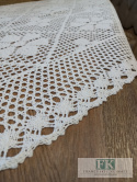 OBRUS NICIANY 120 / 120 CM , BIEL 100 % BAWEŁNA tkany klockowo SZYDEŁKOWY OBRUS NICIANY 120 / 120 CM , BIEL 100 % BAWEŁNA tkany klockowo SZYDEŁKOWY