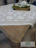 OBRUS NICIANY 120 / 120 CM , BIEL 100 % BAWEŁNA tkany klockowo SZYDEŁKOWY OBRUS NICIANY 120 / 120 CM , BIEL 100 % BAWEŁNA tkany klockowo SZYDEŁKOWY