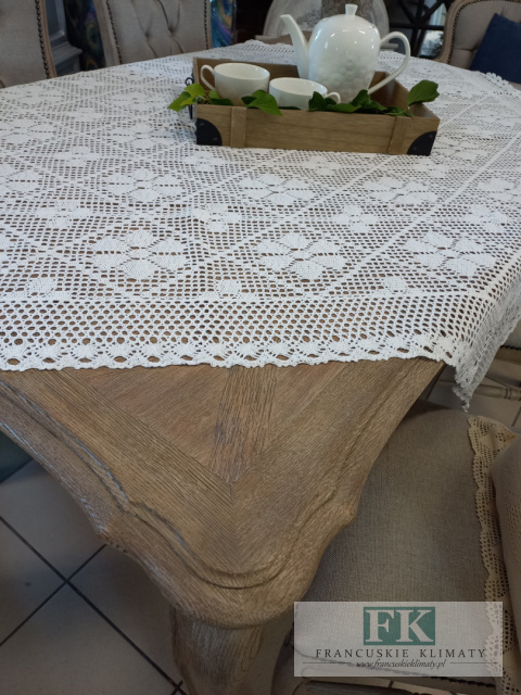 OBRUS NICIANY 120 / 120 CM , BIEL 100 % BAWEŁNA tkany klockowo SZYDEŁKOWY OBRUS NICIANY 120 / 120 CM , BIEL 100 % BAWEŁNA tkany klockowo SZYDEŁKOWY
