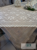 OBRUS NICIANY 120 / 120 CM , KREM 100 % BAWEŁNA tkany klockowo SZYDEŁKOWY OBRUS NICIANY 120 / 120 CM , KREM 100 % BAWEŁNA tkany klockowo SZYDEŁKOWY