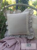 POSZEWKA 50x50cm beż ( na jaśka 40 x 40cm ) FALBANY KORONKA STYL FRANCUSKI SIELANKA VITANGE RETRO POSZEWKA 50x50cm beż ( na jaśka 40 x 40cm ) FALBANY KORONKA STYL FRANCUSKI SIELANKA VITANGE RETRO