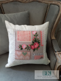 POSZEWKA DEKORACYJNA RÓŻYCZKI 40X40 SHABBY , PROWANSJA , VINTAGE
