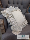 POSZEWKA NATURA PODWÓJNA FALBANA KORONKA ,PROWANSJA, SHABBY,CHIC