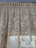 KPL KOMPLET NATURA ZASŁONY BOKI , LAMBREKIN SZYDEŁKO 140/160 x 2 , 200/60