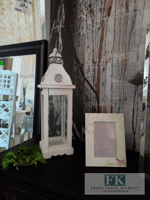 WSPANIAŁA DREWNIANA LATARNIA-LAMPION 50 CM W STYLU FRANCUSKIM, SHABBY, PROWANSJA. WSPANIAŁA DREWNIANA LATARNIA-LAMPION 50 CM W STYLU FRANCUSKIM, SHABBY, PROWANSJA.