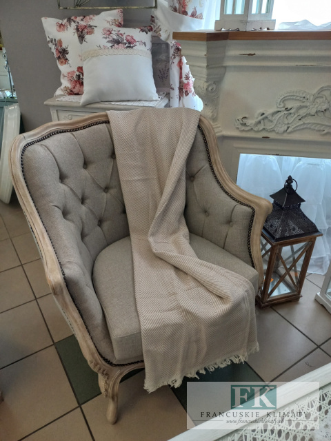 PLED 150X200 FRĘDZLE NARZUTA KOC BEŻOWY JODEŁKA BOHO PLED 150X200 FRĘDZLE NARZUTA KOC BEŻOWY JODEŁKA BOHO