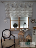 FIRANA PANEL a la ROLETKA RZYMSKA Z ZAKŁADKAMI 150/80 KWIATY PEONIA FIRANA PANEL a la ROLETKA RZYMSKA Z ZAKŁADKAMI 150/80 KWIATY PEONIA