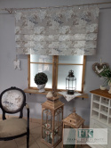 FIRANA PANEL a la ROLETKA RZYMSKA Z ZAKŁADKAMI 150/80 KWIATY PEONIA FIRANA PANEL a la ROLETKA RZYMSKA Z ZAKŁADKAMI 150/80 KWIATY PEONIA