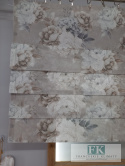 FIRANA PANEL a la ROLETKA RZYMSKA Z ZAKŁADKAMI 150/80 KWIATY PEONIA FIRANA PANEL a la ROLETKA RZYMSKA Z ZAKŁADKAMI 150/80 KWIATY PEONIA