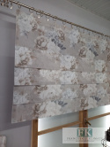 FIRANA PANEL a la ROLETKA RZYMSKA Z ZAKŁADKAMI 150/80 KWIATY PEONIA FIRANA PANEL a la ROLETKA RZYMSKA Z ZAKŁADKAMI 150/80 KWIATY PEONIA