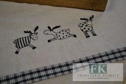 BIEŻNIK BEŻOWY Z KRATKĄ 60/120 RENIFERKI