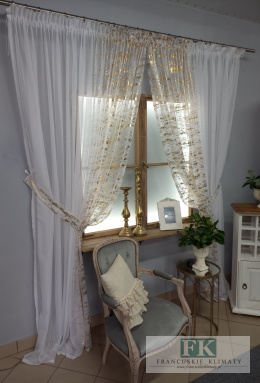 FIRANA , FIRANKA MARKIZETA ZŁOTO BŁYSK 600/250 GLAMOUR LOFT