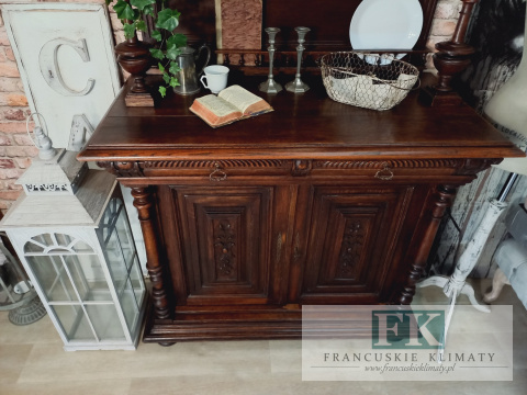 FRANCUSKI KREDENS 226cm dąb 150 lat unikat FRANCUSKI KREDENS 226cm dąb 150 lat unikat