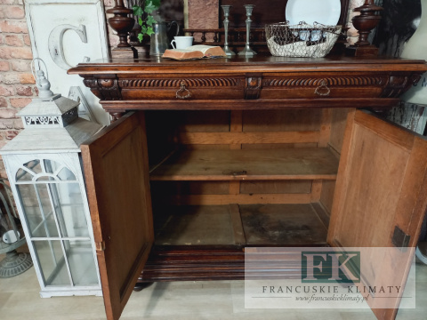 FRANCUSKI KREDENS 226cm dąb 150 lat unikat FRANCUSKI KREDENS 226cm dąb 150 lat unikat