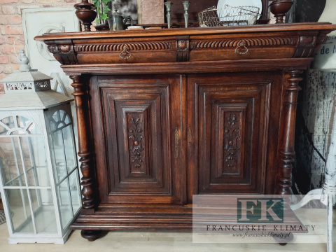 FRANCUSKI KREDENS 226cm dąb 150 lat unikat FRANCUSKI KREDENS 226cm dąb 150 lat unikat