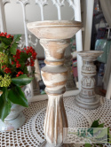 ŚWIECZNIK 33 CM ANTYCZNE DREWNO ŚWIECZNIK 33 CM ANTYCZNE DREWNO