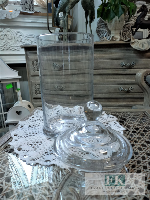 SZKLANA BOMBONIERA 35 CM DO KUCHNI, ŁAZIENKI I NA DEKORACJE SZKLANA BOMBONIERA 35 CM DO KUCHNI, ŁAZIENKI I NA DEKORACJE