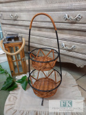 ETAŻERKA , STOJAK ,KWIETNIK 48 CM METAL KUTY RATTAN PLECIONKA ETAŻERKA , STOJAK ,KWIETNIK 48 CM METAL KUTY RATTAN PLECIONKA