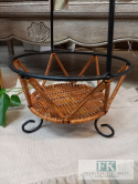 ETAŻERKA , STOJAK ,KWIETNIK 48 CM METAL KUTY RATTAN PLECIONKA ETAŻERKA , STOJAK ,KWIETNIK 48 CM METAL KUTY RATTAN PLECIONKA