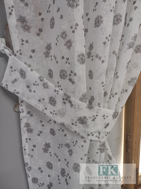 KOMPLET OKIENNY W KWIATKI Z LAMBREKINEM WYS 150 CM PROWASJA,SHABBY ,VINTAGE