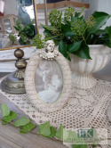 RAMKA ANIOŁEK OWAL WYS 20 CM PROWANSJA SHABBY CHIC