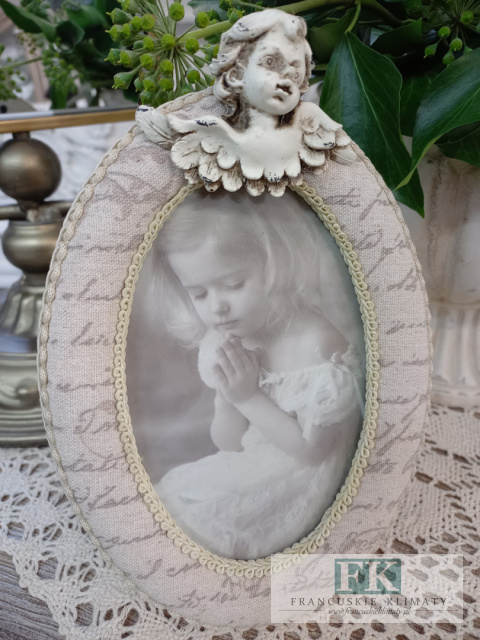 RAMKA ANIOŁEK OWAL WYS 20 CM PROWANSJA SHABBY CHIC RAMKA ANIOŁEK OWAL WYS 20 CM PROWANSJA SHABBY CHIC