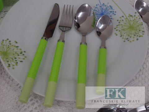 KOLEKCJA TROPICAL LIMONKA KPL. SZTUĆCÓW 24el. styl shabby, vintage KOLEKCJA TROPICAL LIMONKA KPL. SZTUĆCÓW 24el. styl shabby, vintage