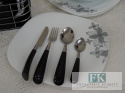 KOLEKCJA RAINBOW CZARNY KPL. SZTUĆCÓW W STOJAKU 24el. styl shabby, vintage KOLEKCJA RAINBOW CZARNY KPL. SZTUĆCÓW W STOJAKU 24el. styl shabby, vintage
