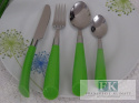 KOLEKCJA RAINBOW ZIELONY KPL. SZTUĆCÓW W STOJAKU 24el. styl shabby, vintage KOLEKCJA RAINBOW ZIELONY KPL. SZTUĆCÓW W STOJAKU 24el. styl shabby, vintage