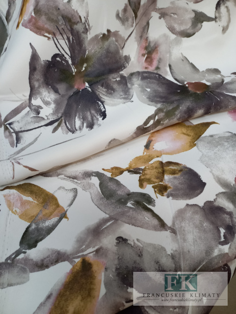 ! MATERIAŁ - TKANINA KWIATY VELVET NA ZASŁONY , OBRUSY, PIĘKNY WZÓR 280 CM